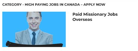 paid missionary jobs overseas